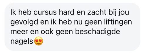 Screenshot van een bericht van een cursist