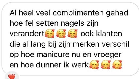Screenshot van een bericht van een cursist