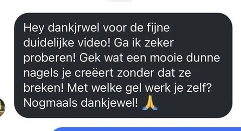 Screenshot van een bericht van een cursist