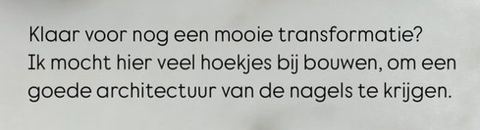 Screenshot van een bericht van een cursist