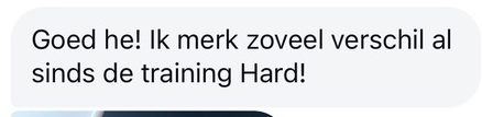 Screenshot van een bericht van een cursist