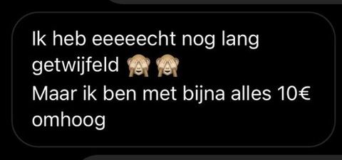Screenshot van een bericht van een cursist