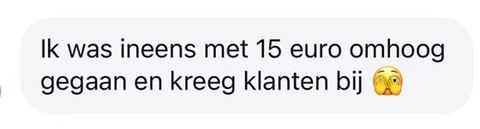 Screenshot van een bericht van een cursist