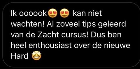 Screenshot van een bericht van een cursist