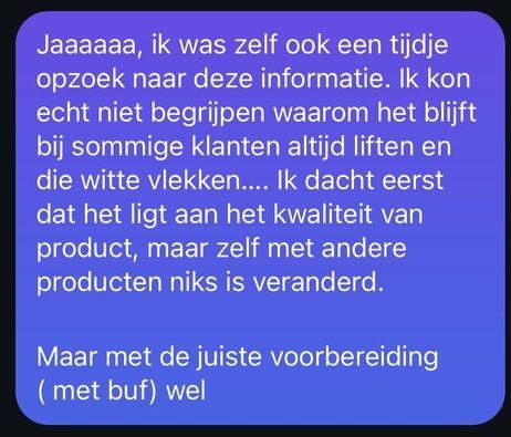 Screenshot van een bericht van een cursist