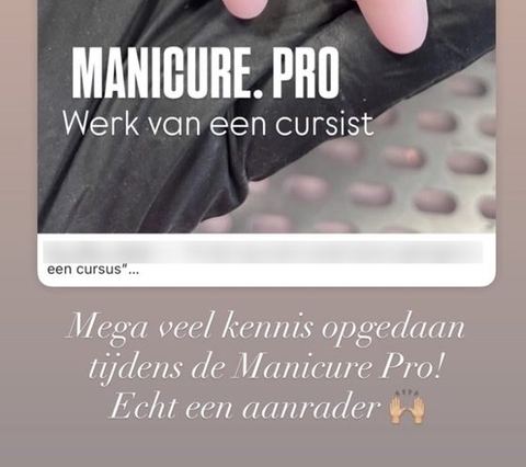 Screenshot van een bericht van een cursist