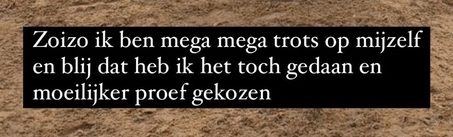 Screenshot van een bericht van een cursist